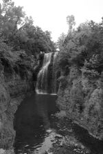 Black White Waterfall